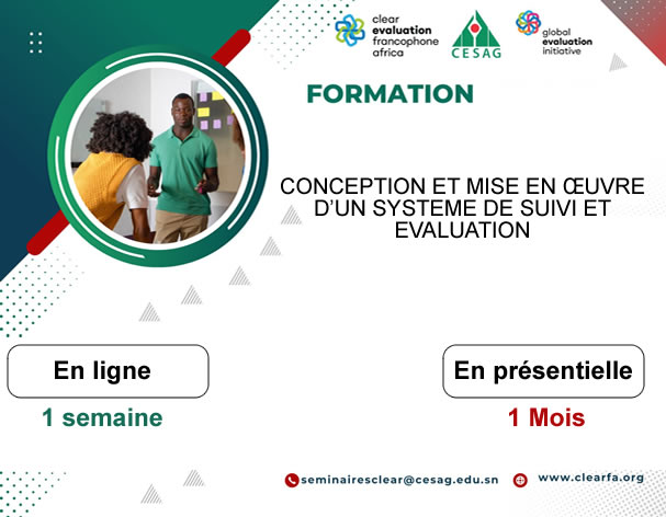 CONCEPTION ET MISE EN ŒUVRE D’UN SYSTEME DE SUIVI ET EVALUATION