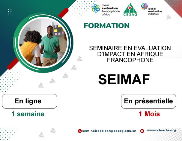 SEMINAIRE EN EVALUATION D’IMPACT EN AFRIQUE FRANCOPHONE (SEIMAF)